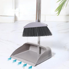 2pcs Stainless Steel Broom & Dustpan Set