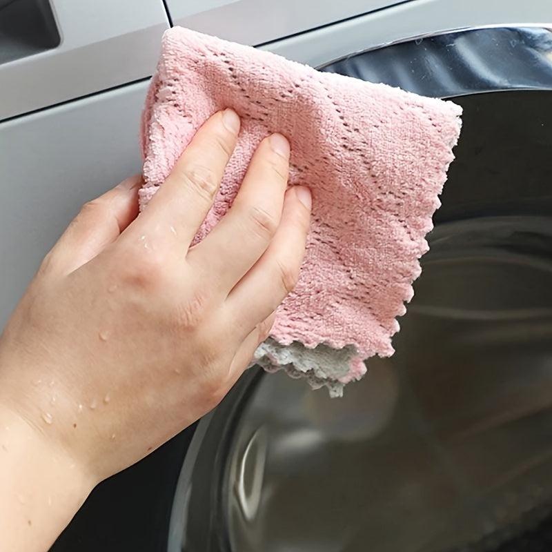10pcs Coral Fleece Kitchen Towels & Rag Sets, Dryer Cotton RV Farm Ho