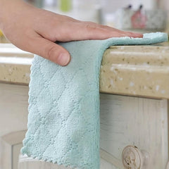 10pcs Coral Fleece Kitchen Towels & Rag Sets, Dryer Cotton RV Farm Ho