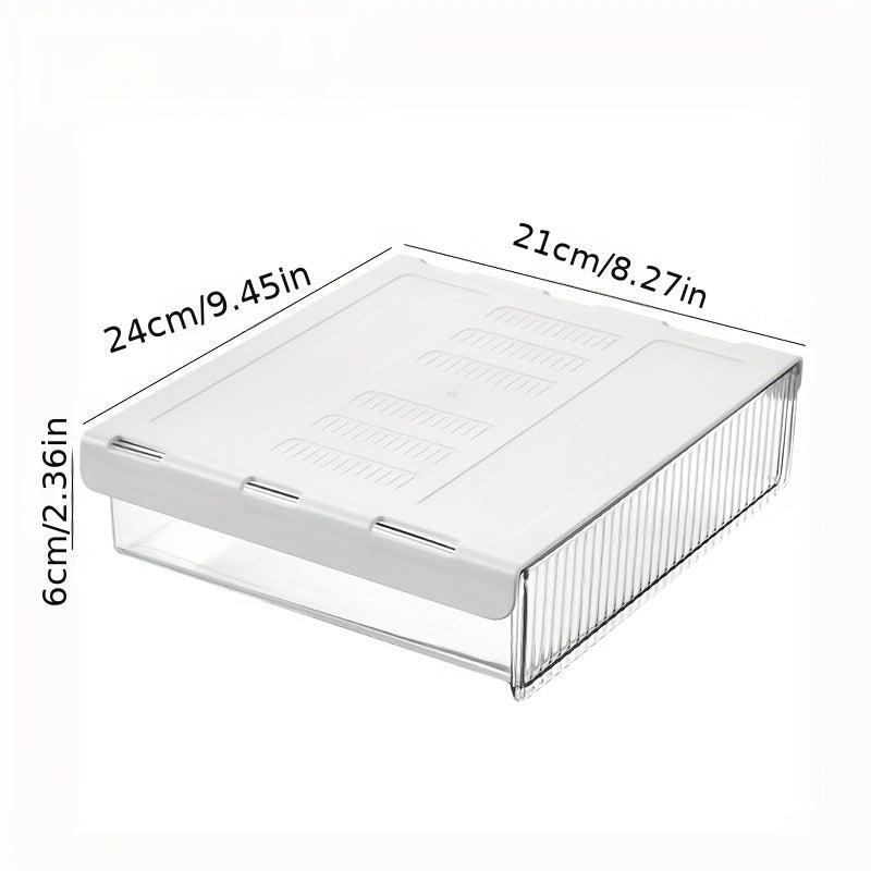 Under Desk Drawer Storage Box Hidden Stationery Organizer