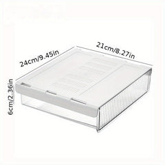 Under Desk Drawer Storage Box Hidden Stationery Organizer