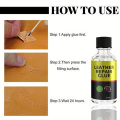 Car Leather Repair Solution 50ml - Faux Leather Care for Scratches