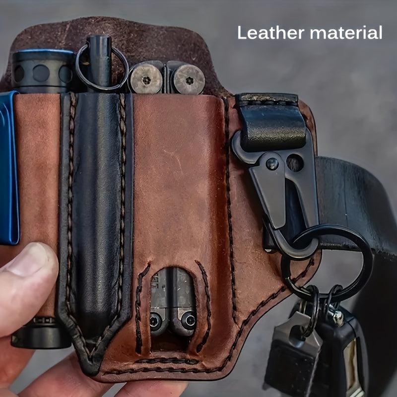RV Outdoor Tactical Leather Tool Bag Portable Storage Camping