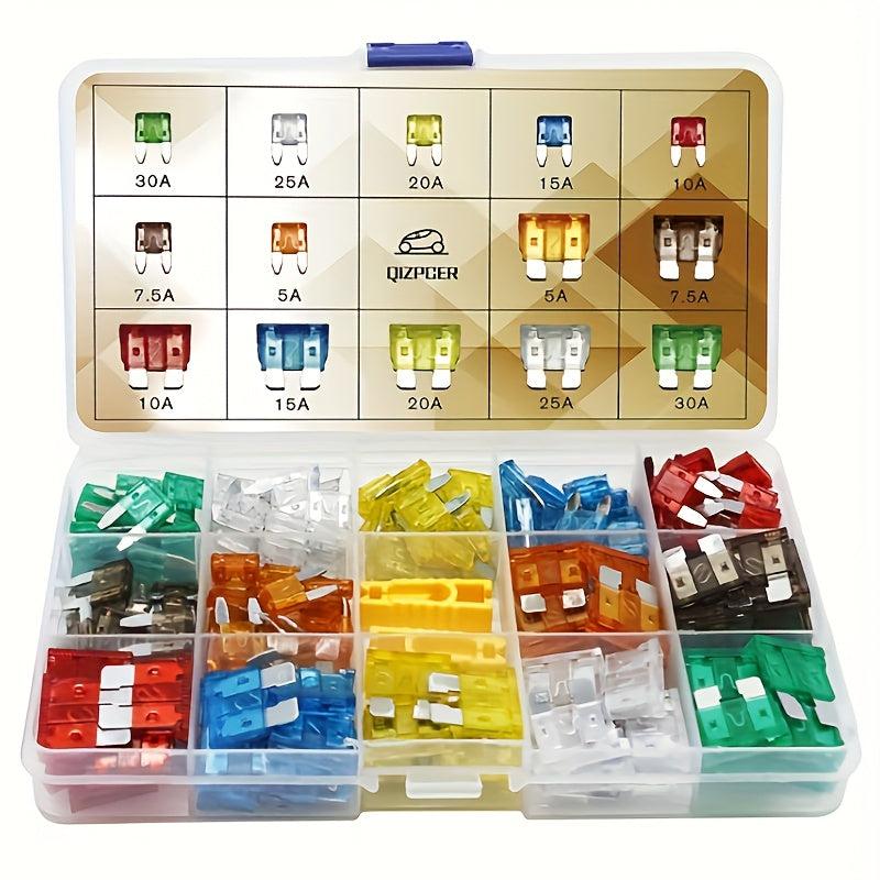 140pcs Car Fuse Kit Standard and Mini RV Truck 5A-30A ATC ATO