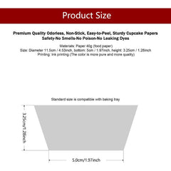 200-500 Standard Baking Cups Greaseproof Cupcake Liners