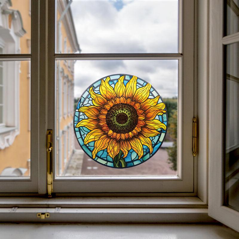 Sunflower Car Stickers RV Glass Electrostatic Non Adhesive Window Decorative