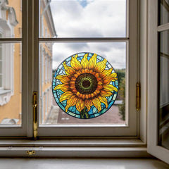 Sunflower Car Stickers RV Glass Electrostatic Non Adhesive Window Decorative