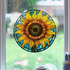 Sunflower Car Stickers RV Glass Electrostatic Non Adhesive Window Decorative