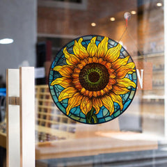 Sunflower Car Stickers RV Glass Electrostatic Non Adhesive Window Decorative