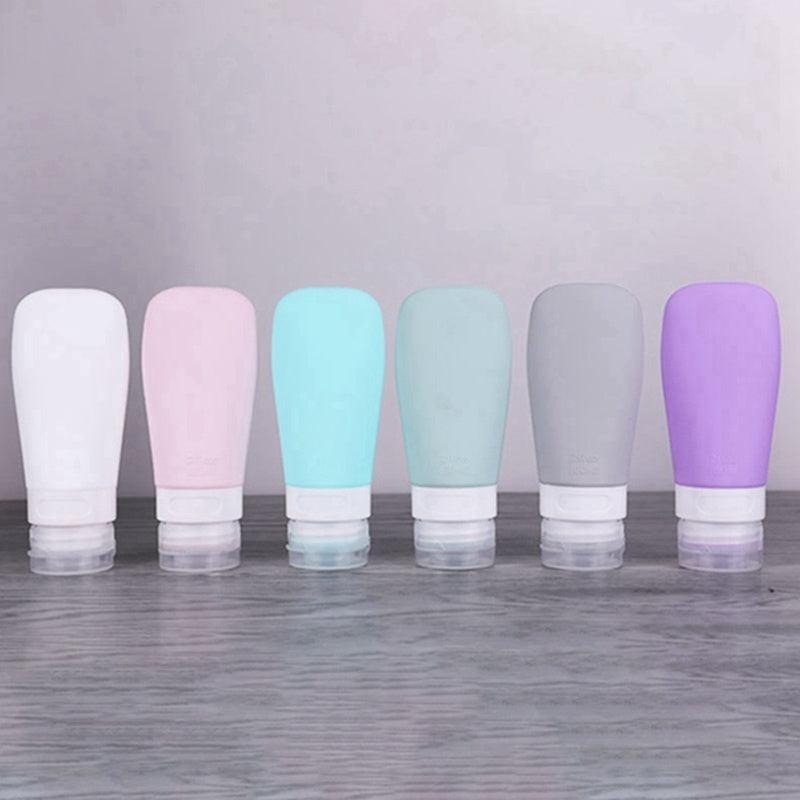 4pcs Silicone Travel Packing Bottle Press Bottle Lotion Shampoo Bath Container