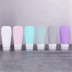 4pcs Silicone Travel Packing Bottle Press Bottle Lotion Shampoo Bath Container