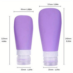 4pcs Silicone Travel Packing Bottle Press Bottle Lotion Shampoo Bath Container