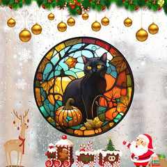9 inch Halloween Cat Static Cling Glass Sticker Party Decoration