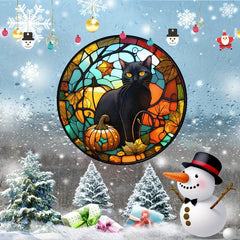 9 inch Halloween Cat Static Cling Glass Sticker Party Decoration