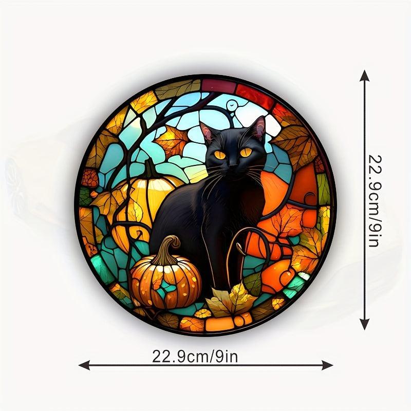 9 inch Halloween Cat Static Cling Glass Sticker Party Decoration