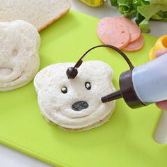 3pcs Cartoon Bear Sandwich Mold Rice Ball Model DIY Kitchen Supplies