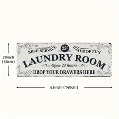 Waterproof Laundry Room Runner Rug Non Slip Dirt Resistant Machine Washable