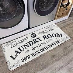 Waterproof Laundry Room Runner Rug Non Slip Dirt Resistant Machine Washable