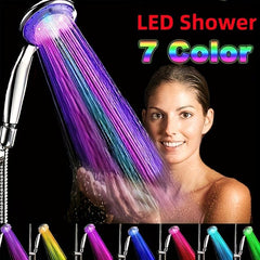 LED Light Shower Head Temperature Sensor Bathroom Accessories