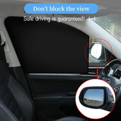 Rubber Coated Magnetic Car Curtains - Set of 10