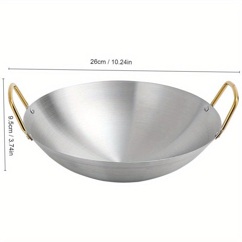 Hotel Double eared Small Pot Stainless Steel Non stick Dry Pot