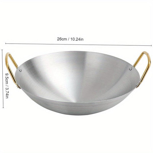 Hotel Double eared Small Pot Stainless Steel Non stick Dry Pot