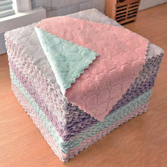 5 Pack Coral Velvet Towels for Kitchen & Bathroom Cleaning