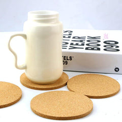 5PCS Natural Wood RV Coaster Set - Keep Drinks Secure & Stylish