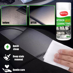 Car Wipes 40pcs Multifunctional Cleaning Leather Interior Steering Wheel Care