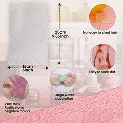 10pcs Coral Velvet Cleaning Towels for Dry and Wet Use