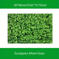 Artificial Grass Wall Panel Faux Shrubs Fence Mat Room Wall Decoration Panel
