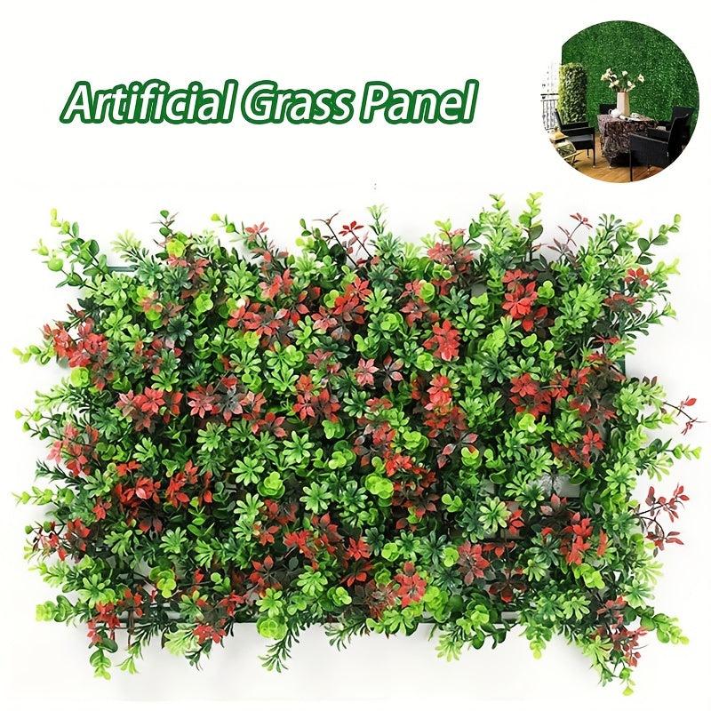 Artificial Grass Wall Panel Faux Shrubs Fence Mat Room Wall Decoration Panel