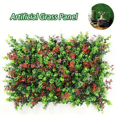 Artificial Grass Wall Panel Faux Shrubs Fence Mat Room Wall Decoration Panel