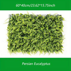 Artificial Grass Wall Panel Faux Shrubs Fence Mat Room Wall Decoration Panel