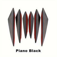 6pcs Racing Carbon Fiber Pattern Spoiler Kit Car Bumper Protection