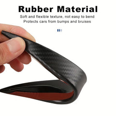 6pcs Racing Carbon Fiber Pattern Spoiler Kit Car Bumper Protection