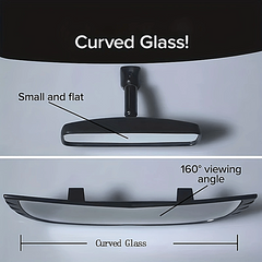 Car Wide Angle Rearview Mirror Curved Interior Large Field Of View