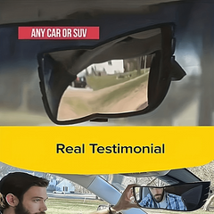 Car Wide Angle Rearview Mirror Curved Interior Large Field Of View
