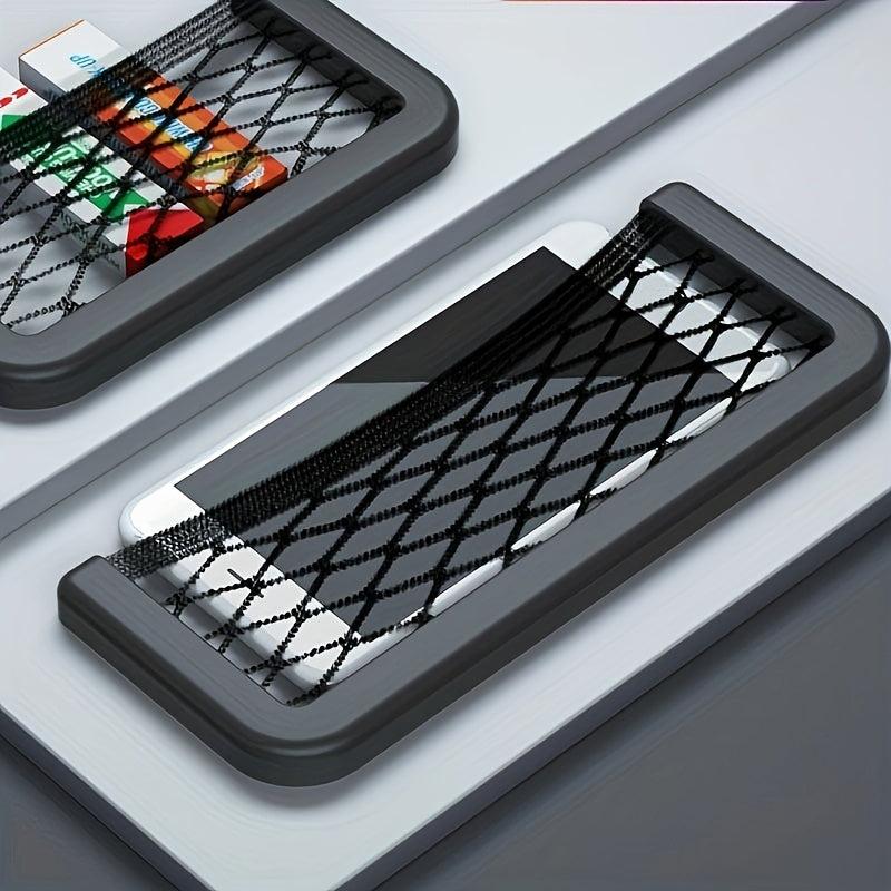 Car Organizer Storage Bag Auto Paste Net Pocket Phone Holder Car Accessories