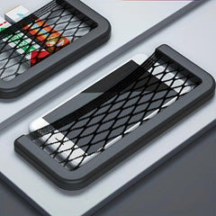 Car Organizer Storage Bag Auto Paste Net Pocket Phone Holder Car Accessories