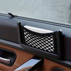 Car Organizer Storage Bag Auto Paste Net Pocket Phone Holder Car Accessories