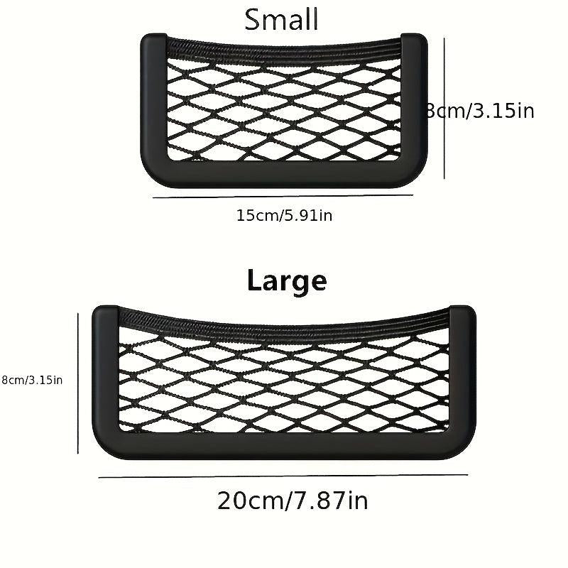 Car Organizer Storage Bag Auto Paste Net Pocket Phone Holder Car Accessories