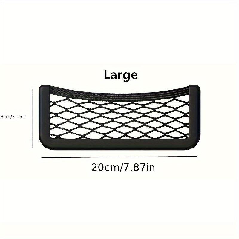 Car Organizer Storage Bag Auto Paste Net Pocket Phone Holder Car Accessories