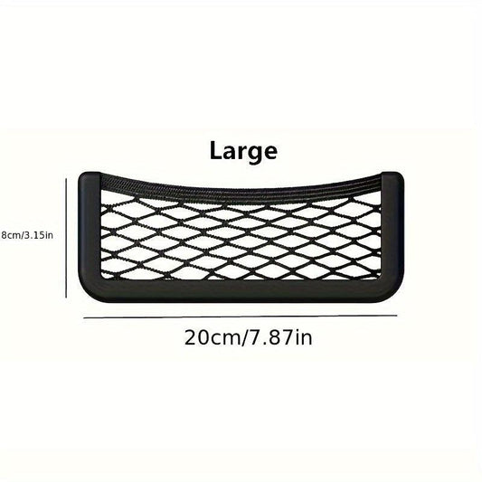 Car Organizer Storage Bag Auto Paste Net Pocket Phone Holder Car Accessories