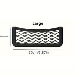 Car Organizer Storage Bag Auto Paste Net Pocket Phone Holder Car Accessories