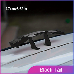 Car Universal Mini Spoiler Tail Wing Carbon Fiber Look Auto Styling Decoration