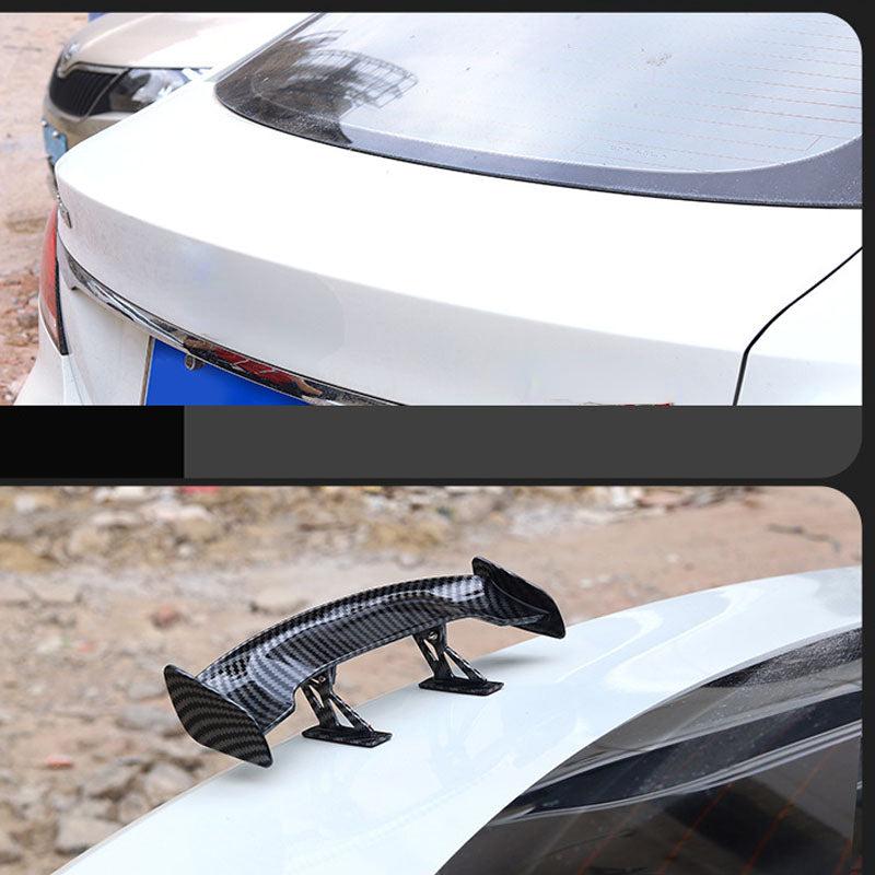 Car Universal Mini Spoiler Tail Wing Carbon Fiber Look Auto Styling Decoration