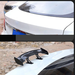 Car Universal Mini Spoiler Tail Wing Carbon Fiber Look Auto Styling Decoration
