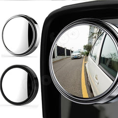 2pcs Round Mirror Blind Spot Mirrors Wide Angle Stick On Rearview Mirrors