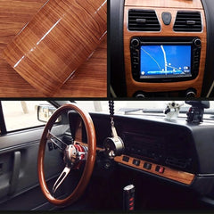 Glossy Wood Grain Vinyl Car Wrap 50cmx300cm Self Adhesive Decal Film